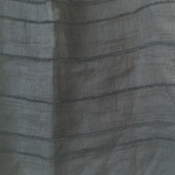 NEW! TALBOTS Black Linen Tank Top Raw Hem Design 8P. - Picture 3 of 6